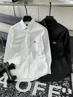 balenciaga 巴黎世家 25Ss Blcg 重叠标识印花舒适吸汗透气纯棉长袖衬衫 轻奢主义，男女日常通勤穿搭必备单品，正确版本，随意对比！ 购入原版开模