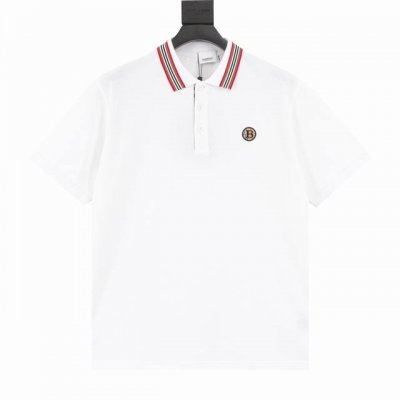 Burberry 巴宝莉 胸口小刺绣短袖polo衫 选用棉质珠地网眼布打造，定制材质260G长绒棉，衣领为双系统提花定织扁机制成，有弹性，不变形，衣服全部原生布