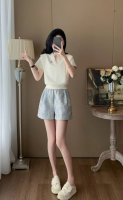 夏季短袖T恤短裤套装！ 面料：棉.氨纶.聚酯纤维 88.51.60.38 小码数据，依次是胸围，衣长，腰围，裤长 码数：S~Xxl 每大一个码数，胸围腰围＋4厘