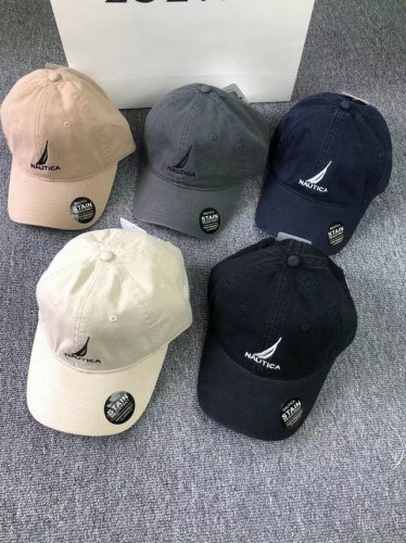 上新 原单Nautica 诺帝卡 男女同款经典款刺绣Logo棒球软顶帽子 颜色 米色，黑色，卡其，灰，藏青 五色齐发