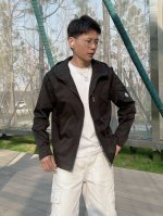 蒙口 官网同款，三标齐全同步发售！2025春季新款男士夹克外套，专柜Logo高品质原单三标齐全高端版本！专柜定制面料 透气舒适度高，细节无可挑剔，品牌元素设计理