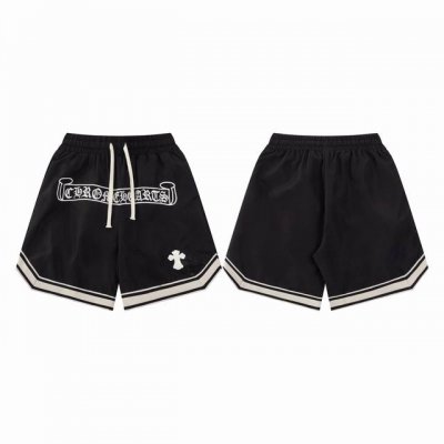 款D07 克罗心120 Chrome Hearts 24Ss 克罗心裆前梵文字母刺绣Logo织带短裤 精选高精度酷丝绵精梳面料 清爽丝滑透气 告别厚重感 清清爽