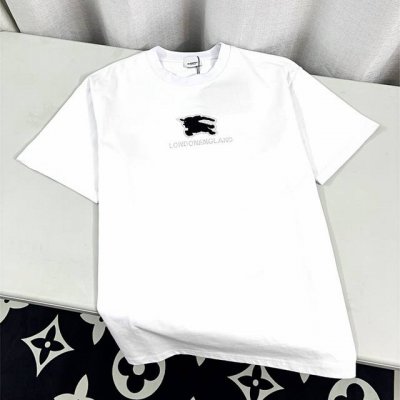 巴宝莉 2025 Logo水钻骑士 圆领套头短袖 26S 双纱纯棉260克 尺寸 Xs-L