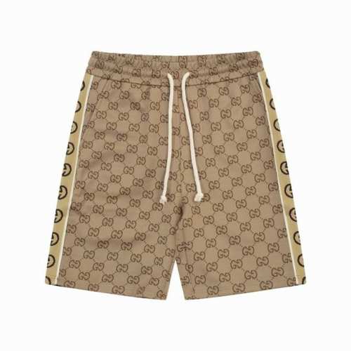 Gucci 古驰 字母 提花双G 刺绣 Logo标识 侧边字母双G织带 五分裤、高品质牛肚面料、特别手感、超级质感 舒适柔软透气 休闲宽松版型 潮流男女同款 短
