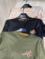 型号Hs009#，爱马家 2025春夏最新马具贴皮徽标男士圆领T恤衫，传统大众的基础款型，不挑人穿，胸前极具代表性的马头马蹄图案，采用高端重工的激光贴皮绣工艺