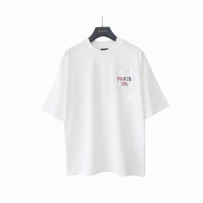 实拍细节图+尺码表 balenciaga 巴黎世家直喷彩印短袖 - 原版面料开发 官方专柜同款 - 螺纹定织定染无色差 采用通肩拉条工艺 百洗不变形 - 采用2