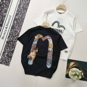 尺码S-2Xl掌柜推荐 evisu 福神 2025年春季新品 男士神兽白泽大M短袖T恤 原版面料高版本高品质 网红明星同款 休闲单品易于搭配 人气一直居高不下