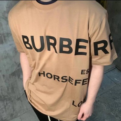 Bbr 短袖 Logo 字母印花 驼色 网图参考