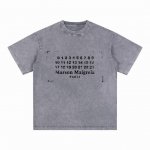 合作让利 高端品质 Maison Margiela 2025 Fall 春夏系列 数字短袖T恤 采用进口康丽数码白墨直喷印花 定染高品质潮牌32支加密双纱100