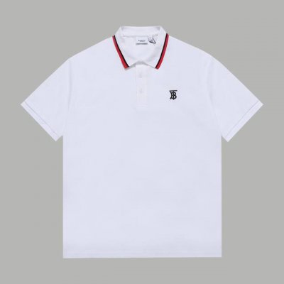 顶级版本 区别通货 款式：巴宝莉Bur Tb刺绣立领polo 颜色：图片色 尺码：S-Xxl 面料：高克重提花精梳棉 辅料：全套定制辅料 无性别区分 男女同款