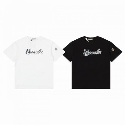 moncler 蒙口 260克圆领短袖T恤 品牌贴布刺绣字母Logo章仔标识 官方同步 高版本 高品质 时尚个性 百搭潮流 纯原品质 原版面料 吊牌 领标 水洗