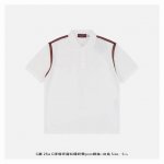 gucci 古驰 25Ss G字母环肩红绿织带polo短袖-白色 面料采用原版定制 G全棉朱地布料 螺纹染色原版一致 原版定制红绿织带 衣服肩部两侧织带设计 胸