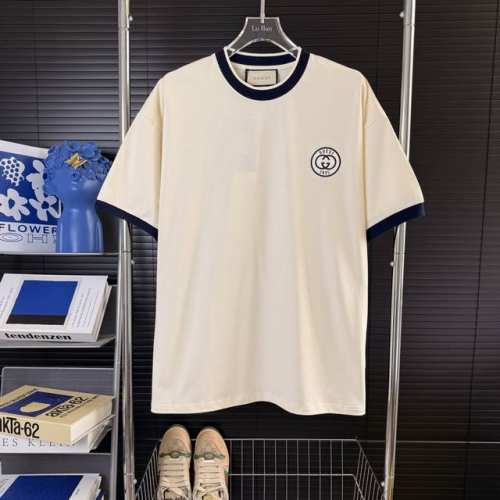 201 当天到货 现货现配 Gucci 古驰25Ss撞色编织领口刺绣Logo字母1921小标识圆领短袖T恤 最高版本 原版面料 高版本 高品质 独家首发高定 面