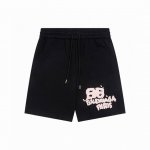上新： 款号：B014 Balenciaga巴黎世家新款涂鸦字母印花短裤情侣款休闲五分裤 1面料采用活性黑360克非常优质厚实舒服的一款面料，腰部采用包边做工设