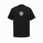chrome Hearts*克罗心 采用300克双纱面料，1*1索罗娜罗纹， 进口数码前后白墨直喷+激光贴布绣，手工钉五金配件点缀，宽松版型，男女同款 颜色：黑
