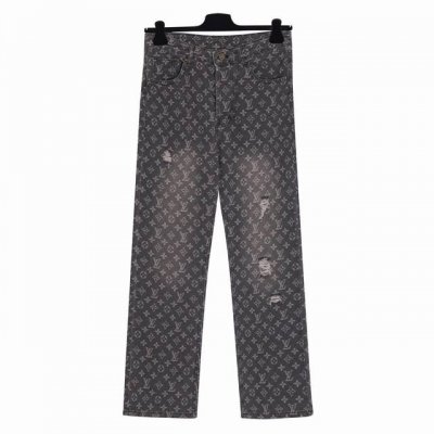 款号V013 高端定制版牛仔裤！ Louis Vuitton Lv Fw22 专柜同款Louis Vuitton Lv Fw22满Logo老花牛仔裤，官方指导价