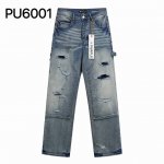 编号pu6001 purple Brand宽松直桶牛仔裤
