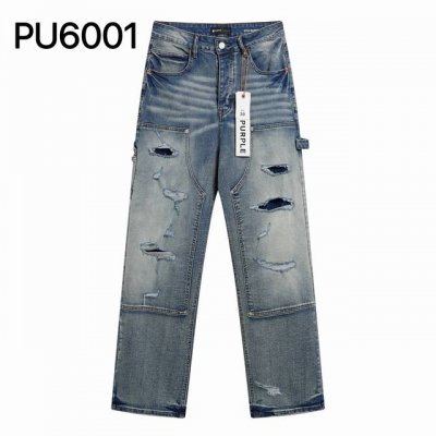编号pu6001 purple Brand宽松直桶牛仔裤