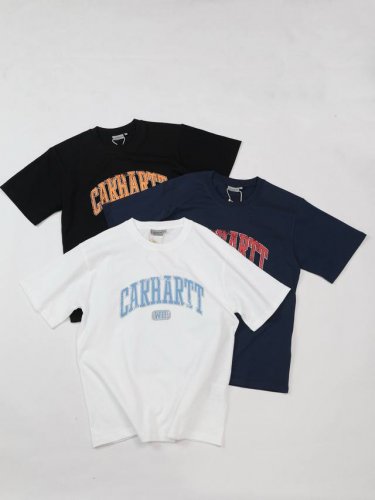 上新 款号: 629# Carhartt Wi p 春夏新品学院风Logo字母图案短袖T恤，日常宽松的休闲版型，时尚潮流的风格腔调，这便是Wip全称Work I