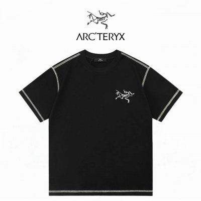 Arcteryx始祖鸟 哈苏撞色线后背大鸟 双纱280克短袖 ：黑色 ：Xs-L