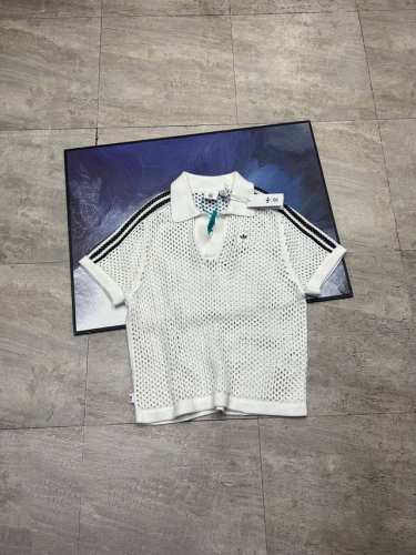 Adidas Originals X Clot三叶草联名系列舒适时尚柔软网状镂空钩花针织polo短袖短裤 四色原版购入打版 百分百纯棉制造 不会起球放心穿 双面