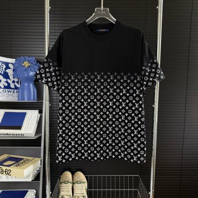 184 当天到货 现货现配 Louis Vuitton 路易威登 25Ss下半幅老花满印短袖T恤 独家首发高定 面料采用260克重双纱精梳棉，定制32支双股螺纹