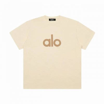 a001# Alo 25年新款春夏圆领宽松发泡印花T恤 新升级两头折手工主麦 还原柜台 240G新疆长绒棉顶级双纱 这里承诺100%实重240G面料 支持鉴定