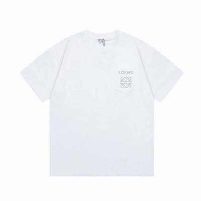 隔天到 Loewe 罗意威 3M立体字母凹凸压印 Logo精致升级 原版面料 官方同款 短袖T恤 定制260克同缸染面料 手感非常舒服 春夏最新版本 颜色: 白