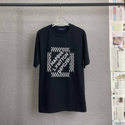 a98 Louis Vuitton路易威登Lv 采用300足克面料 25Ss 菲董联名重工钉珠字母刺绣短袖T恤 宽松版型 男女同款短袖 独家专供新款原单休闲短袖