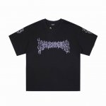 Balenciaga 巴黎世家 24Ss巴黎新款火焰大B字母印花短袖T恤 定制250G全棉双纱紧密爽滑面料，布面干净，布纹清晰，手感非常细腻扎实，更加力挺 印花