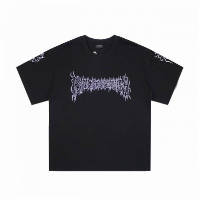 Balenciaga 巴黎世家 24Ss巴黎新款火焰大B字母印花短袖T恤 定制250G全棉双纱紧密爽滑面料，布面干净，布纹清晰，手感非常细腻扎实，更加力挺 印花