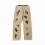 chrome Hearts 克罗心 迷彩棋盘十字贴皮牛仔裤- 男女同款 充满探索时尚极致的Chrome Hearts新款克罗心裤子 巧妙融合迷彩十字 棋盘十字等