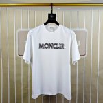 M*Ncler 蒙口2025早春新款原单男士圆领短袖T恤 专柜同步售卖 高端品质 高版本 Os版型阔版 爆款印胶字母Logo袖上绣胶标设计 定制进口双股100%