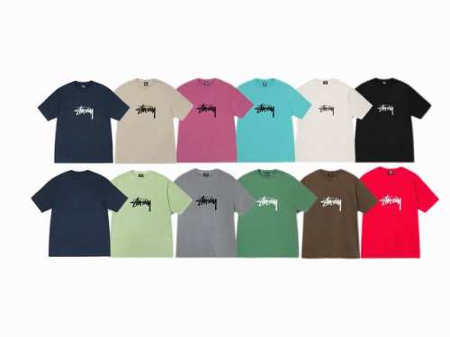 上新款号：S141 Stussy斯图西 Stussy 假日简易Logo印花 舒适圆领短袖T恤 男女同款 原版打造 细节高控 -面料精选220G纯棉面料 手感柔软