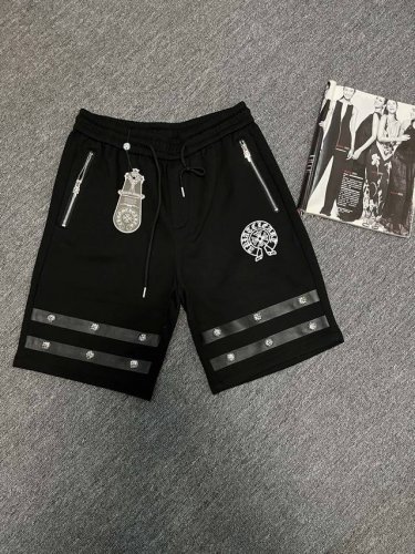 克罗心Chrome Hearts 短裤 高级休闲短裤高级定制面料透气面料 透气弹力舒适度极高，细节无可挑剔 顶级辅料配备，原版Logo设计理念 手感细腻柔软！上