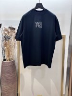 Size：L Xl 黑 白两色 Os宽松版 男女同款 197646252071 Alexarderwang 亚历山大.王超级经典立体Logo字母磨砂发泡印花半袖