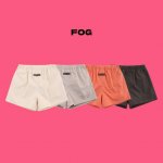 fear Of God Fog Essentials 复线经典植绒小标印花尼龙情侣休闲短裤 color 珊瑚红 蛋壳白 黑灰色 浅咖色 size S M L X