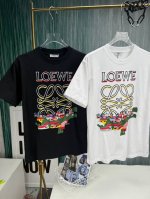 爆款推荐 Loewe罗意威2025新款LOGO绣花短袖T恤 原版面料高版本高品质 网红明星同款 定制32支精梳棉面料 LOGO绣花+立体印花 工艺 手感非常舒服
