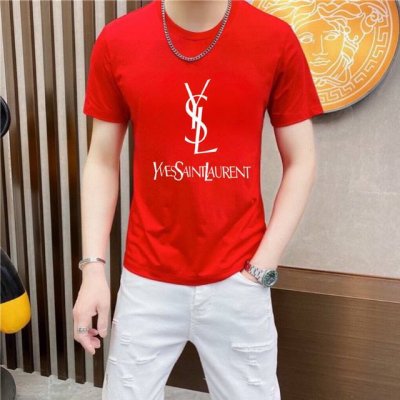 直 品牌 Ysl圣罗兰 胖子福音 原单男士休闲短袖T恤 2025春夏新品 定制胸前顶级Logo 工艺 搭配整件细节 品质及剪裁设计都堪称一流 定制进口丝光棉面料