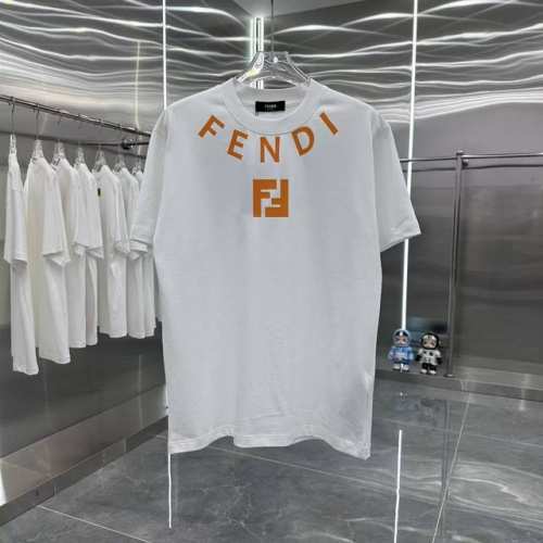 芬迪 2025春夏新款260克短袖T恤 个性印花 男女同款宽松版 S M L Xl Xxl 五个码 黑色 白色