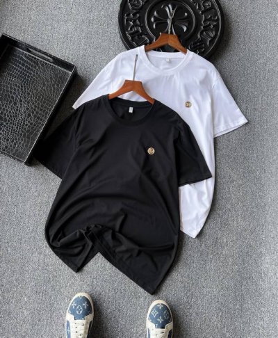 顶级80支玉蚕丝！ 人气爆款！Gucci 古驰双G专柜新品毛巾绣玉蚕丝圆领T恤！恒隆在售千元级，款号：5523 古驰家今年最新高端80支玉蚕丝面料！高端奢华面料