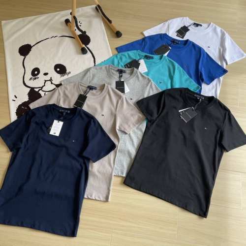 主图160 纯棉短袖Tommy Hilfiger 汤米七色经典简单清爽夏纯棉男女同款打底圆领短袖T恤 上衣 高品质首选！全棉双纱平纹面料 柔软舒适 基础百搭！经