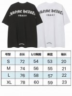 现货 2270 新款夏季潮牌十字马蹄梵文印花字母圆领短袖男女款宽松T恤250克32支纯棉 颜色：黑色 白色 码数：S M L Xl