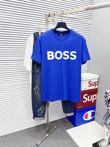 官网同款可穿205斤 Boss 原单品质 2025最新款短袖 精选专柜订制顶级双丝光棉进口面料 所有细节做工完美1比1复刻 还原正品百分百 原版五金 高端订制辅