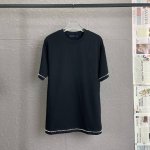 A96 Louis Vuitton路易威登Lv 采用300足克面料 25新款 珠钉圆领 高端刺绣 宽松版型 男女同款短袖 独家专供新款原单休闲短袖 高端定制 高