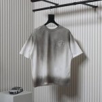 Chromehearts 克罗心 25Ss 马蹄贴布刺绣烧花水洗破洞短袖T恤 秀场私人订制系列 整衣做旧激光烧花定制300克双纱面料 美式酸洗做旧原身布激光烧花