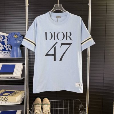 196 当天到货 现货现配 Dior 迪奥25Ss经典47号拼接字母印花圆领短袖T恤 最高版本 原版面料 高版本 高品质 独家首发高定 面料采用260克重双纱精