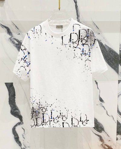 高品质 Dior 迪奥星空泼墨字母Logo新款T桖！ 25Ss春夏新品，官网同步开售。全身采用环保染料，无甲醛，对身体无危害， 采用32支260克双纱纯棉原版面