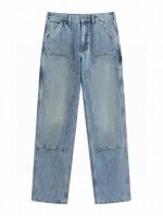 自主 Carhartt 卡哈特B73做旧水洗牛仔裤工装裤伐木裤 男女同款 Cleanfit工装宽松直筒B01 B136 Vibe风 卡哈特Vintage牛仔裤B