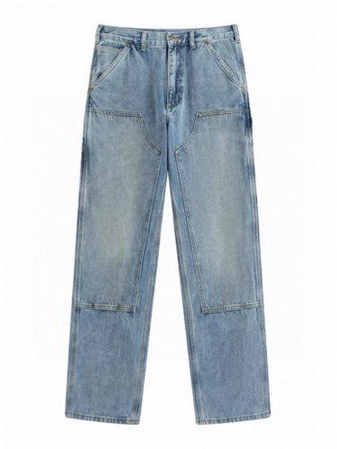 自主 Carhartt 卡哈特B73做旧水洗牛仔裤工装裤伐木裤 男女同款 Cleanfit工装宽松直筒B01 B136 Vibe风 卡哈特Vintage牛仔裤B